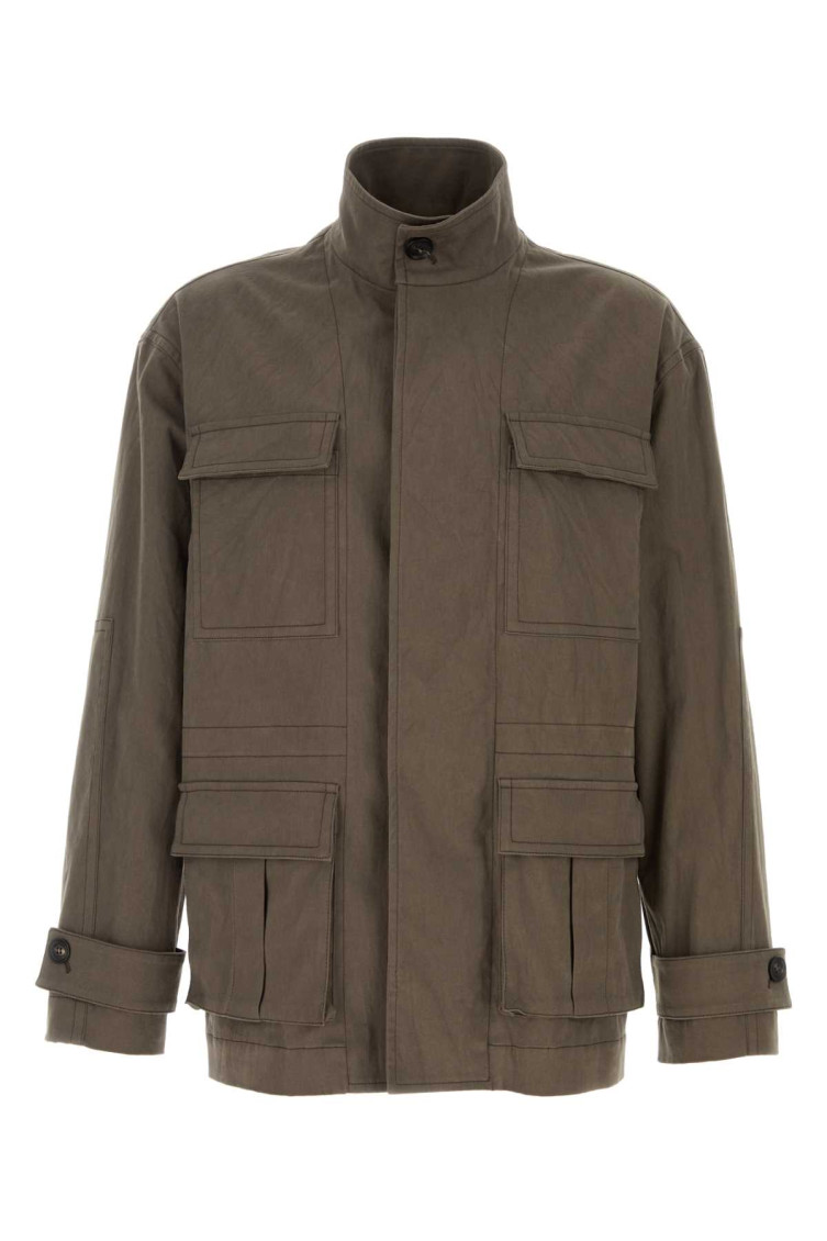 Ferragamo Cotton Jacket In Brown