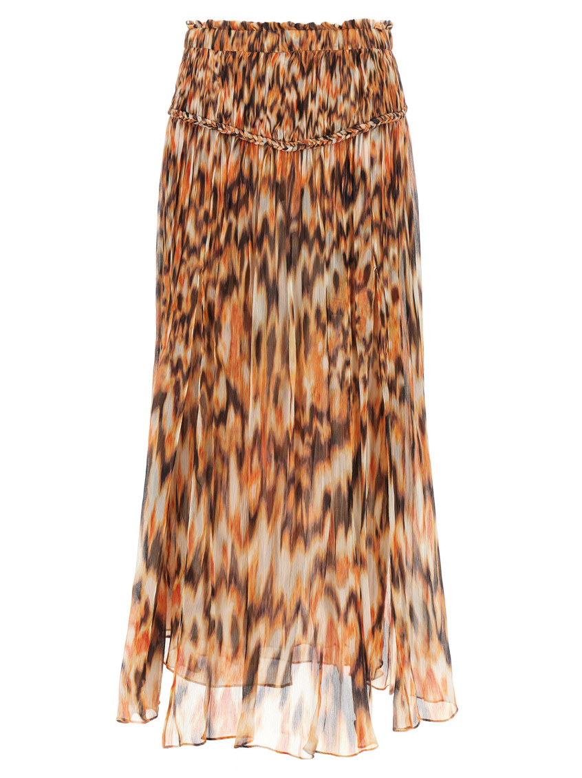 Shop Isabel Marant Orange Rolande Skirt