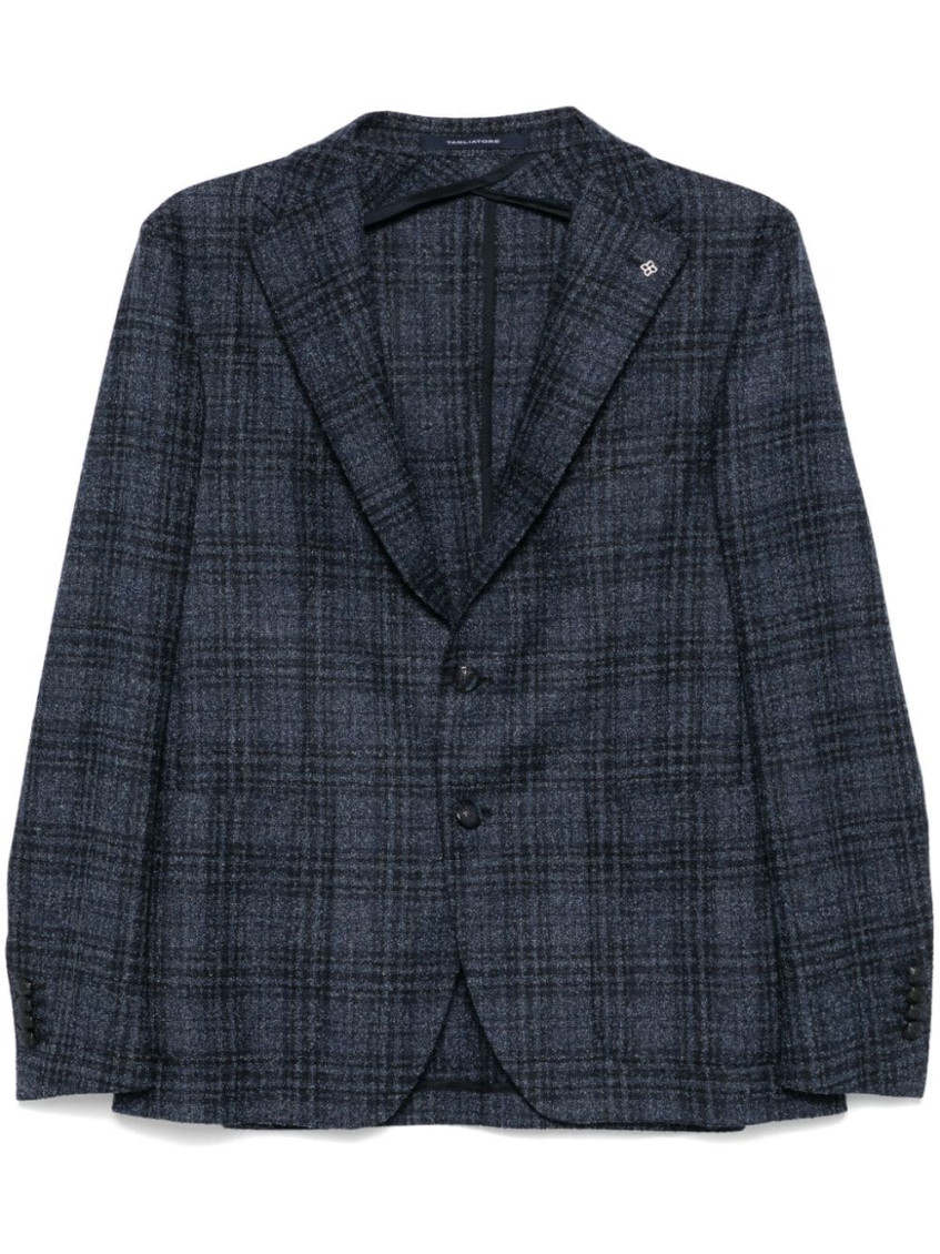 Shop Tagliatore Navy Blue Montecarlo Blazer