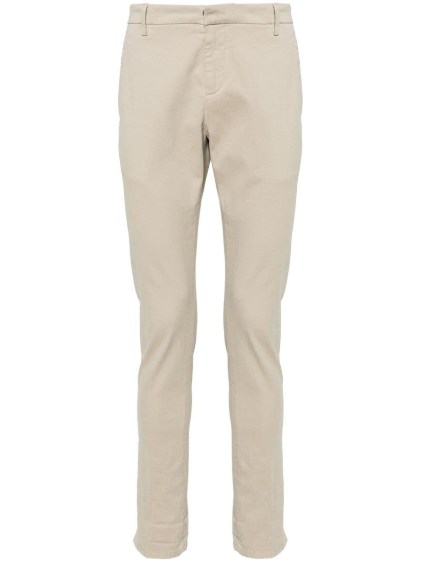 Dondup Belt-loop Casual Pants In Beige