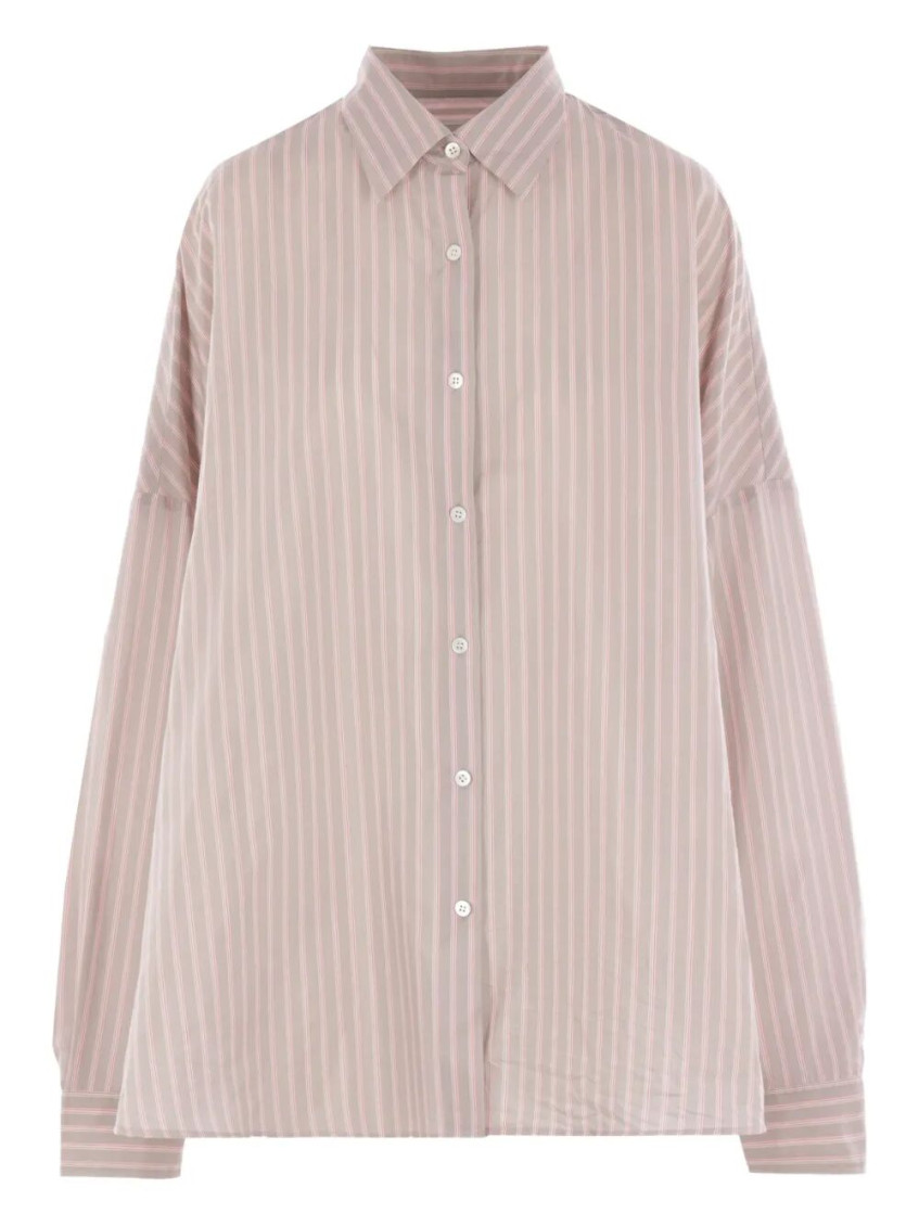 Shop Dries Van Noten Grey Casia Oversize Shirt In Poplin