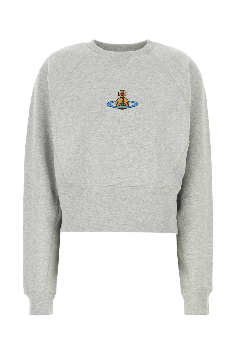 Shop Vivienne Westwood Grey Logo Sweatshirt