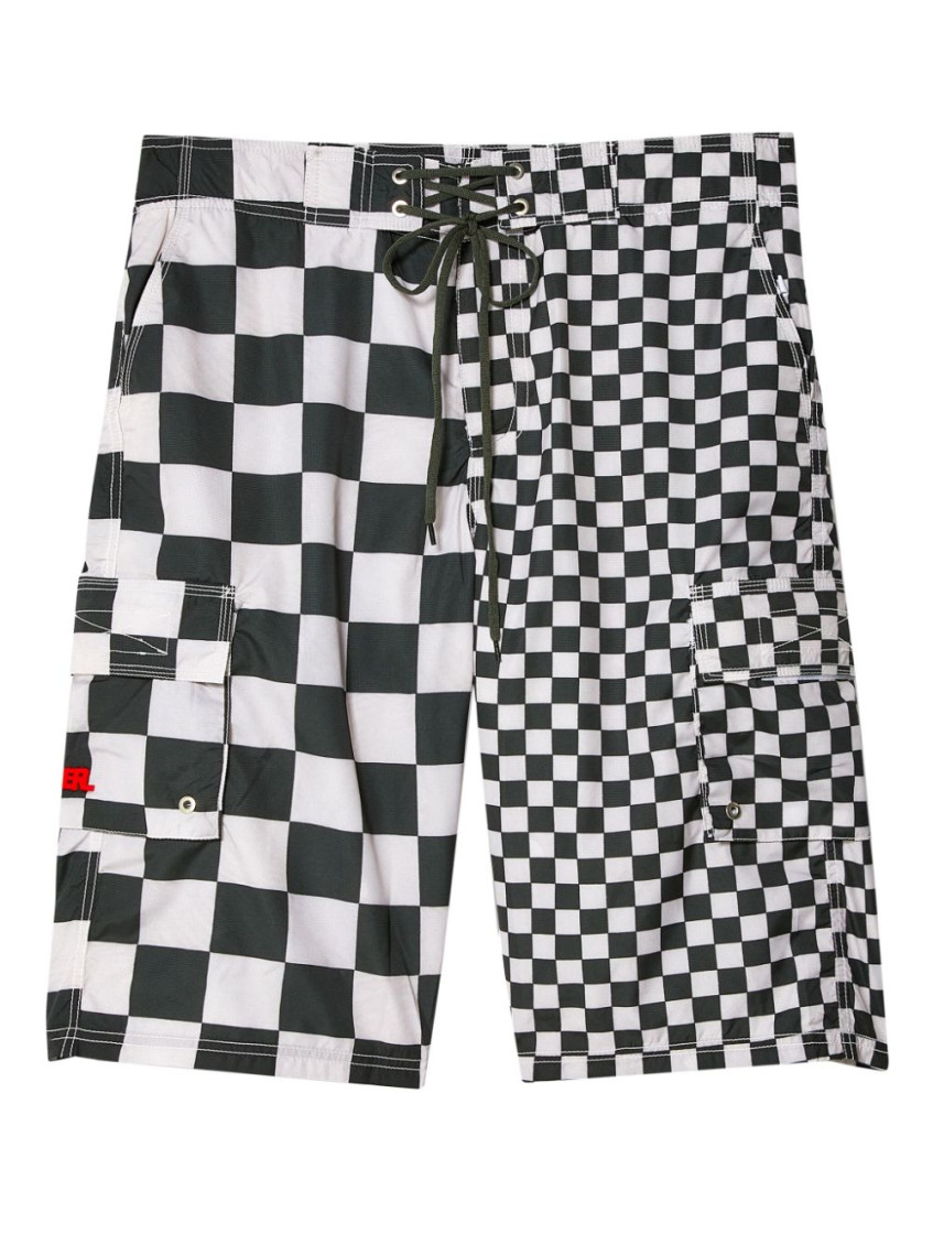 Shop Erl Black & White Printed Trousers In Blackwhite