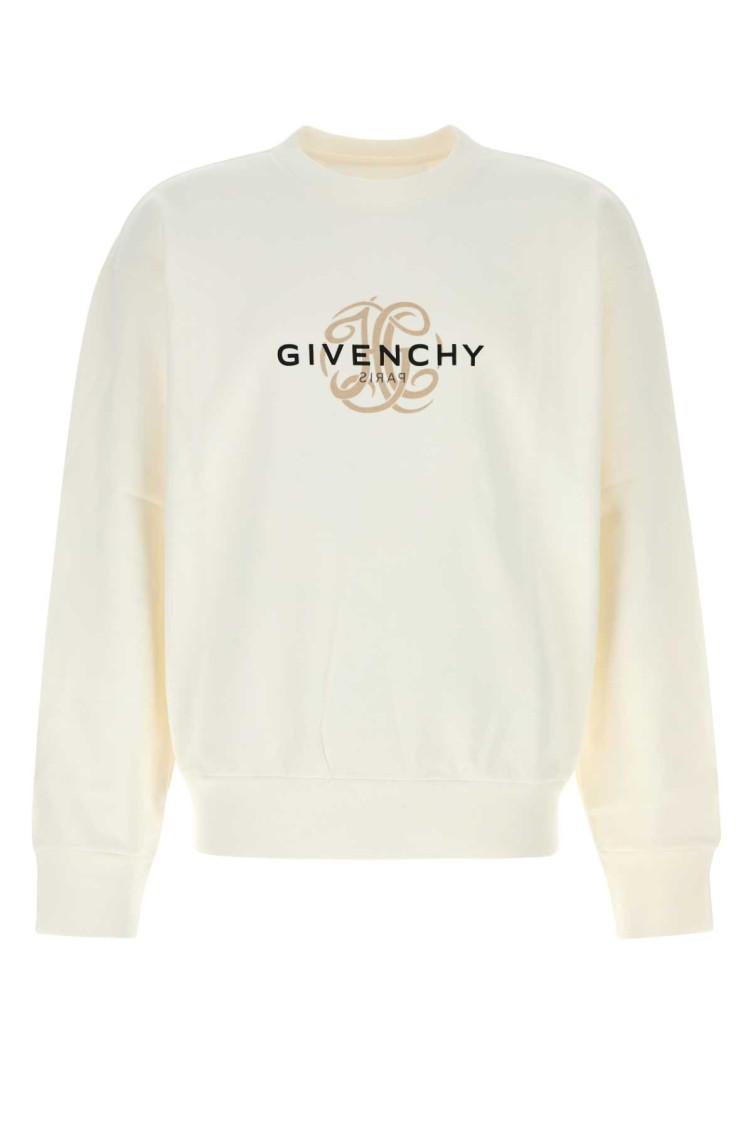 Givenchy Boxy Fit Sweatshirt With Prominent Logo Detail In White