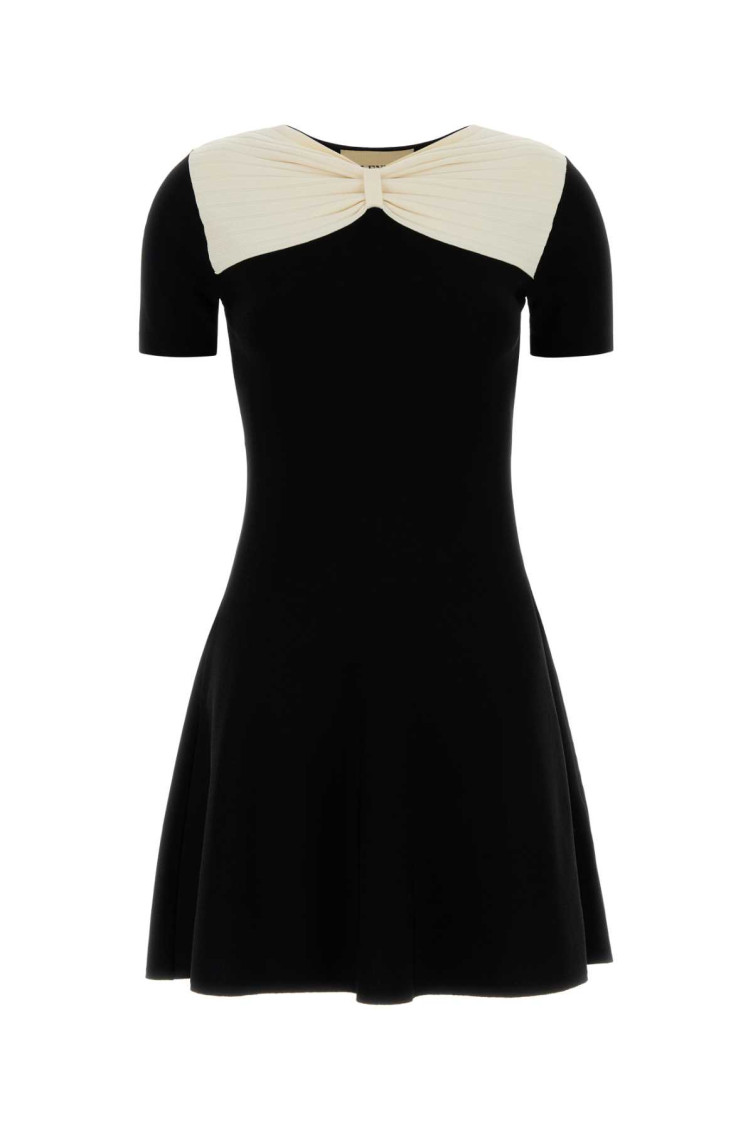 Valentino Black Short Sleeves Mini Dress for Women Online USA at Darveys.com