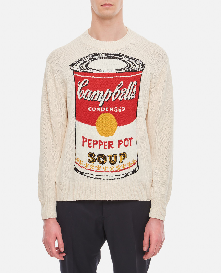 Junya Watanabe 'campbell's Soup Can' Pullover In Off White