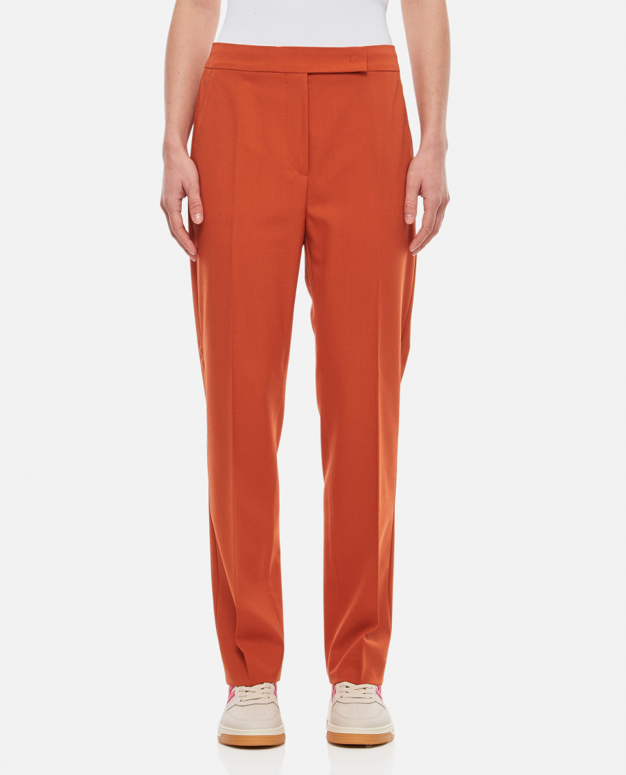 Max Mara Light Brown Cerisa Wool Trouser In Multicolor