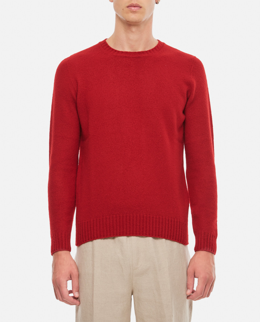 Drumohr Crewneck Wool Sweater In Red