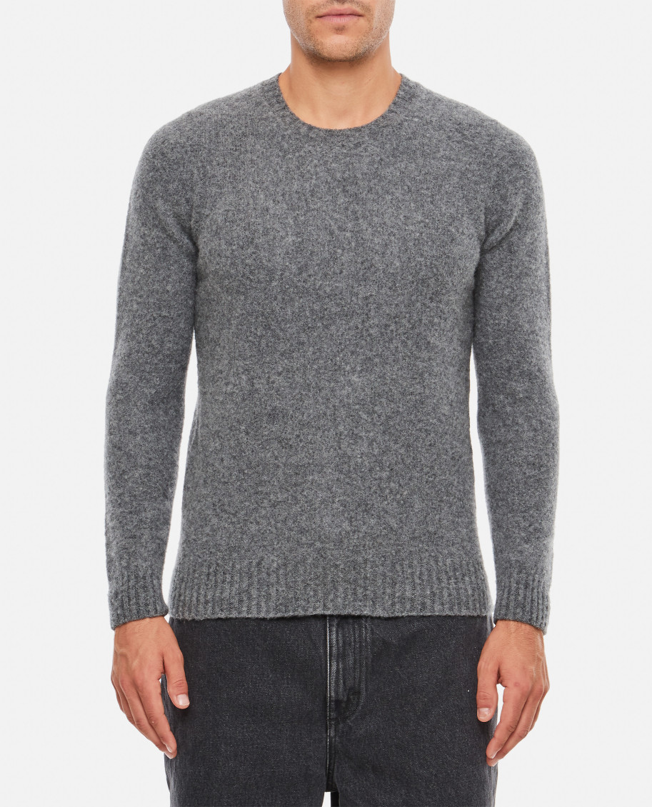 Drumohr Crewneck Cashmere Sweater In Grey