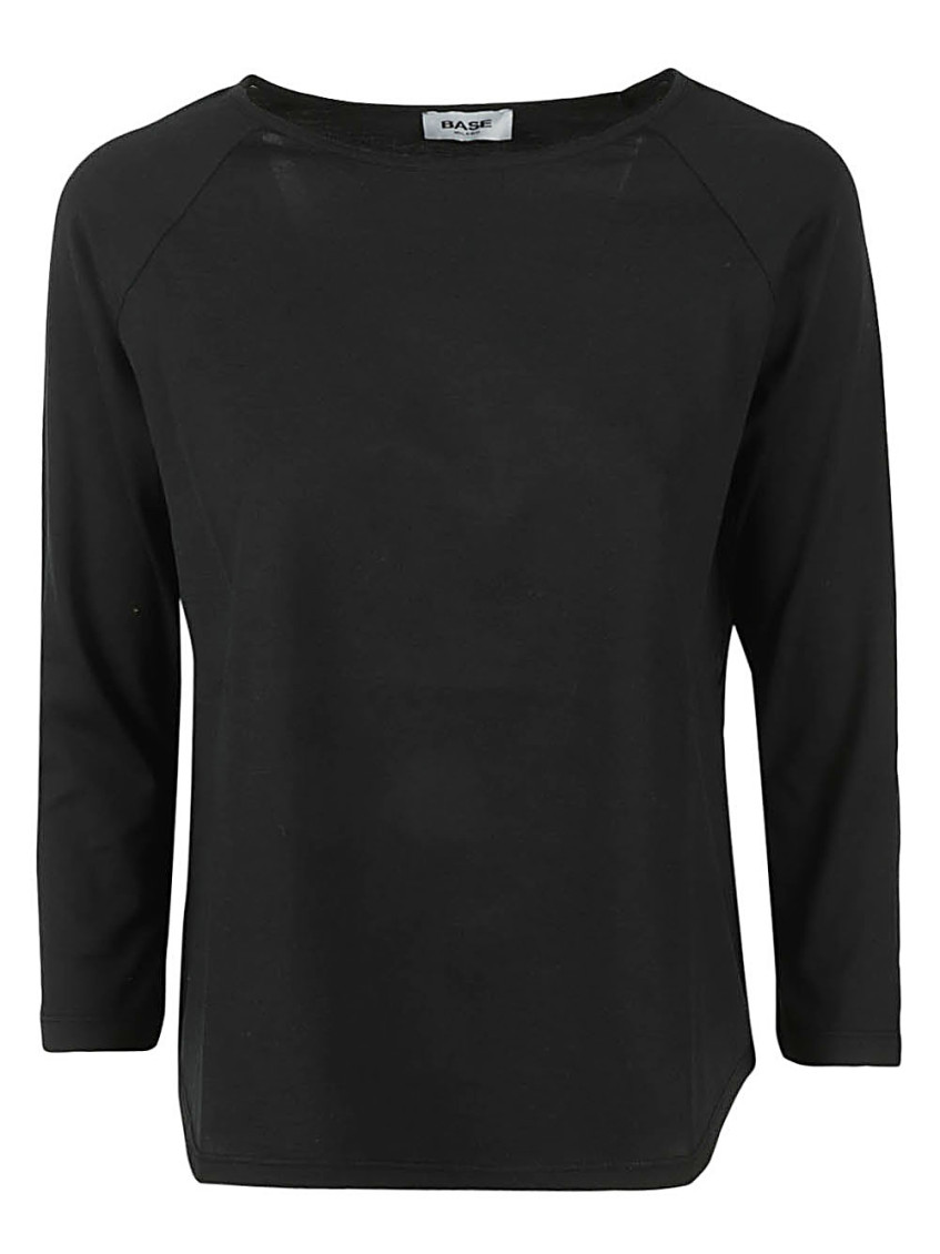 Baserange Black Solid Sweater In Black