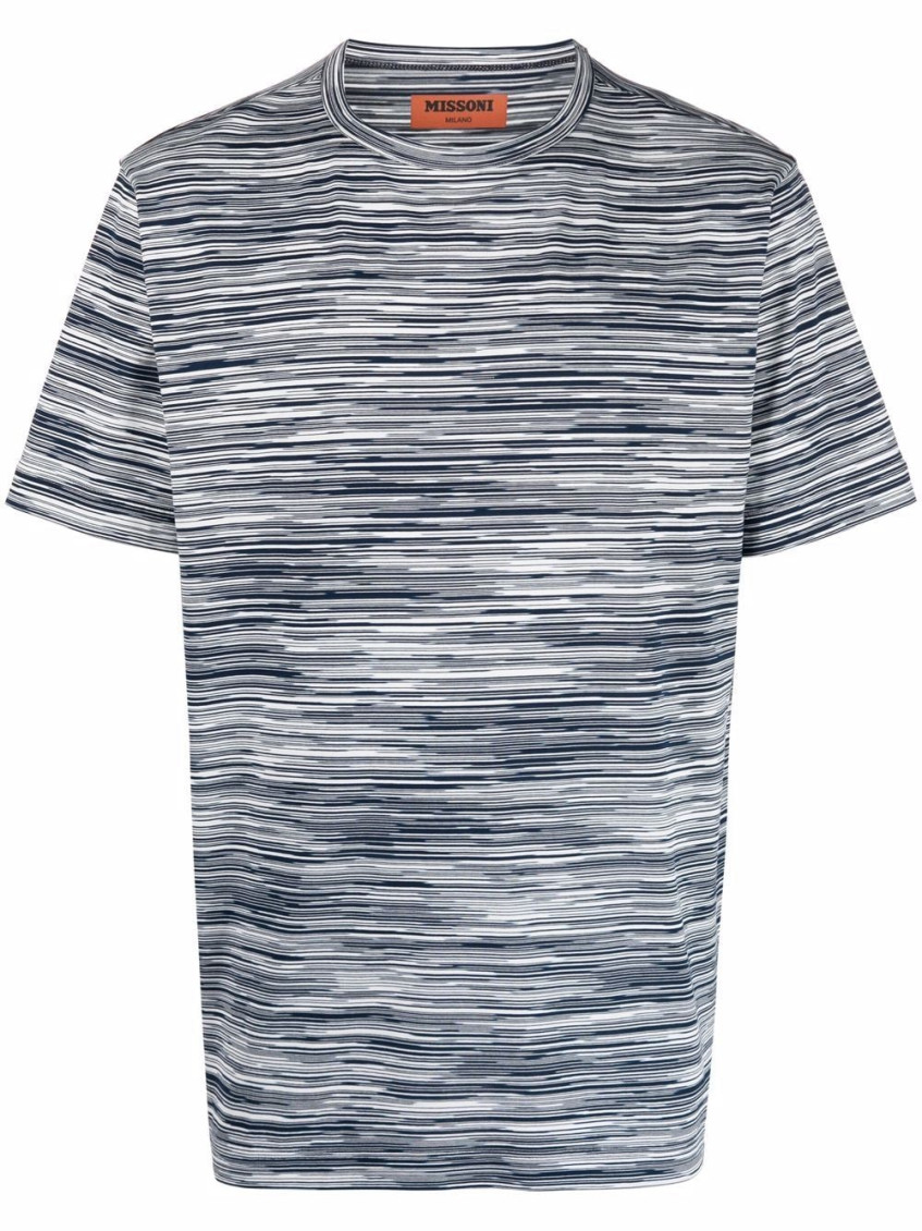 Missoni Man T-shirt Midnight Blue Size Xxl Cotton In Blue