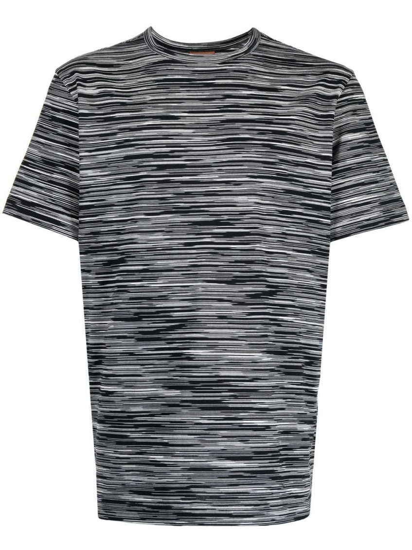 Missoni Man T-shirt Midnight Blue Size Xxl Cotton In Black