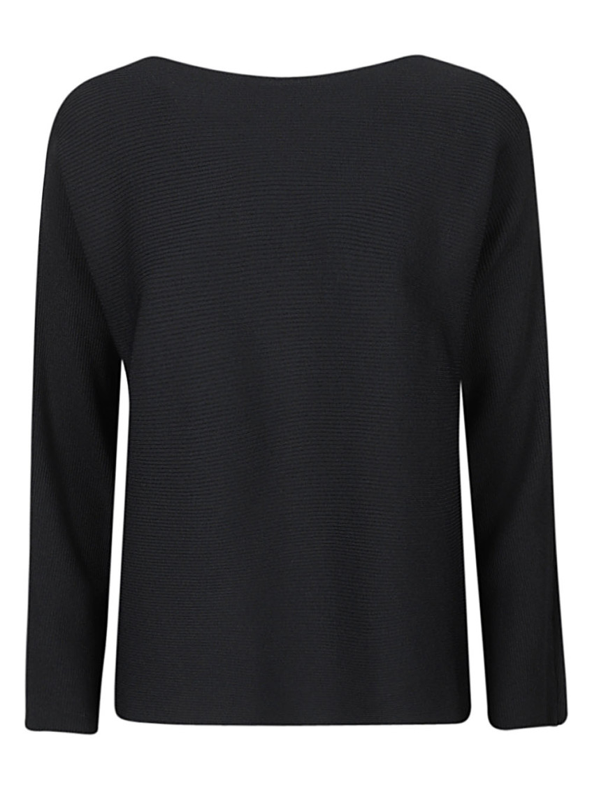Liviana Conti Ribbed Viscose Sweater In Blue