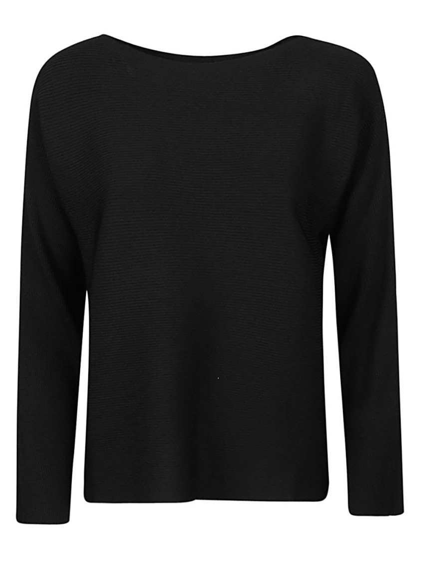 Liviana Conti Ribbed Viscose Jumper In Black