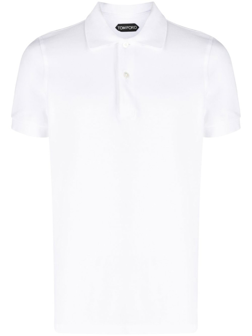 Shop Tom Ford White Pique Polo