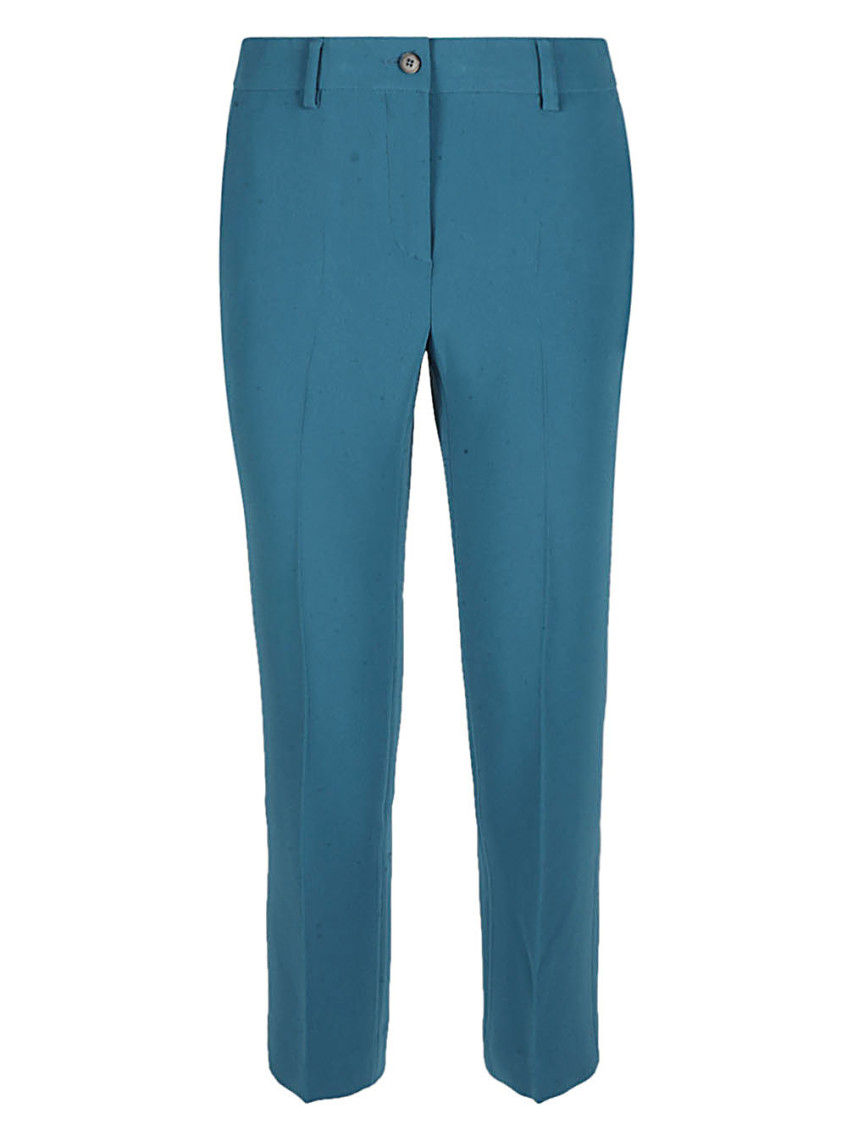 Shop Alberto Biani Cady Flared Trousers In Sky Blue
