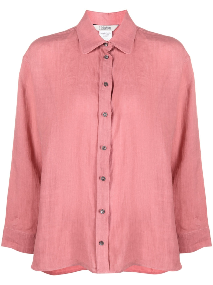 Max Mara Linen Shirt In Red