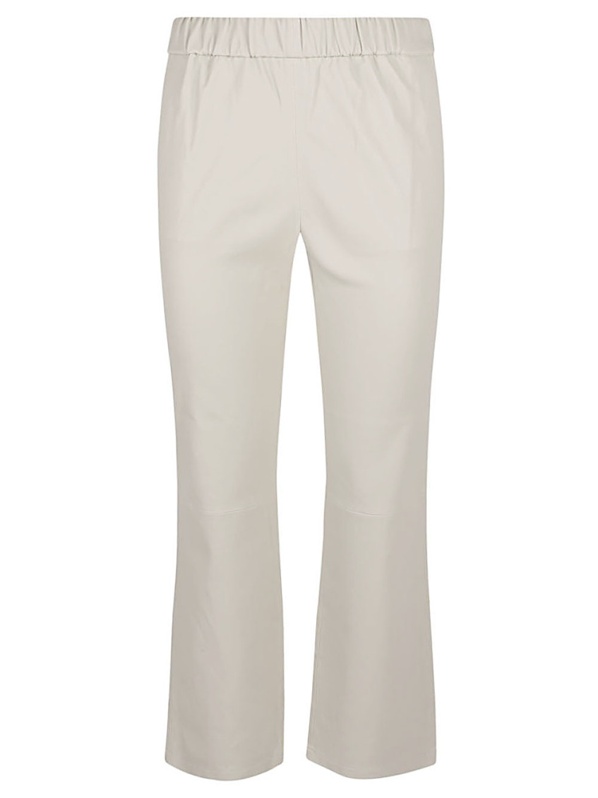 Enes Leather Trousers In White