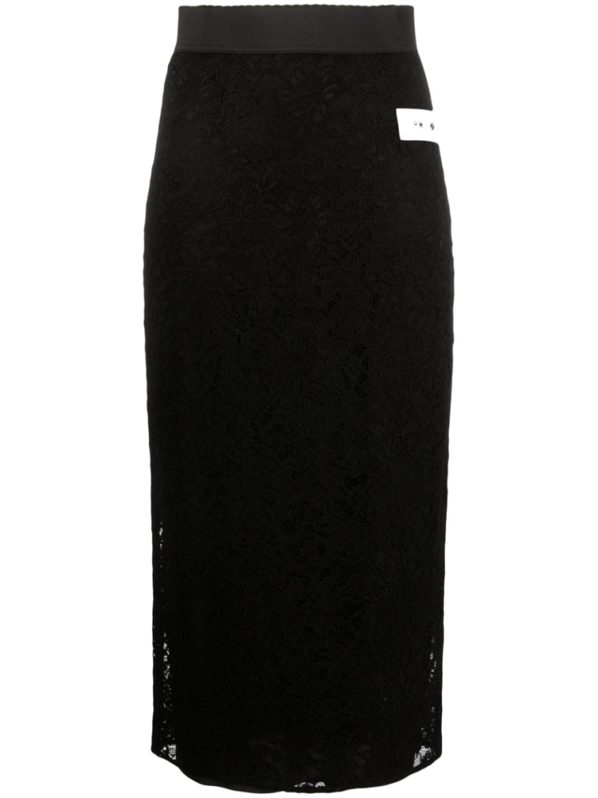 Dolce & Gabbana Synthetic Fibers Skirt In Black