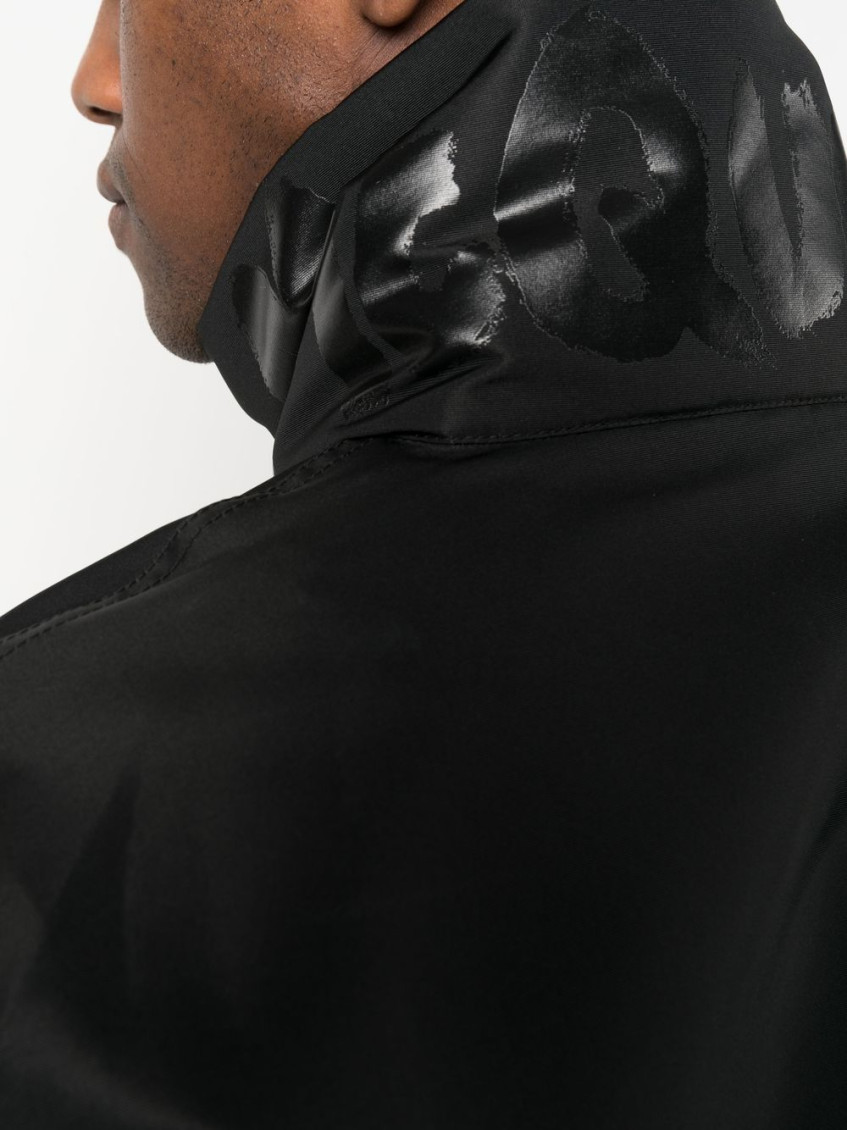 Alexander McQueen Black Logo Bomber Jacket for Men Online India at
