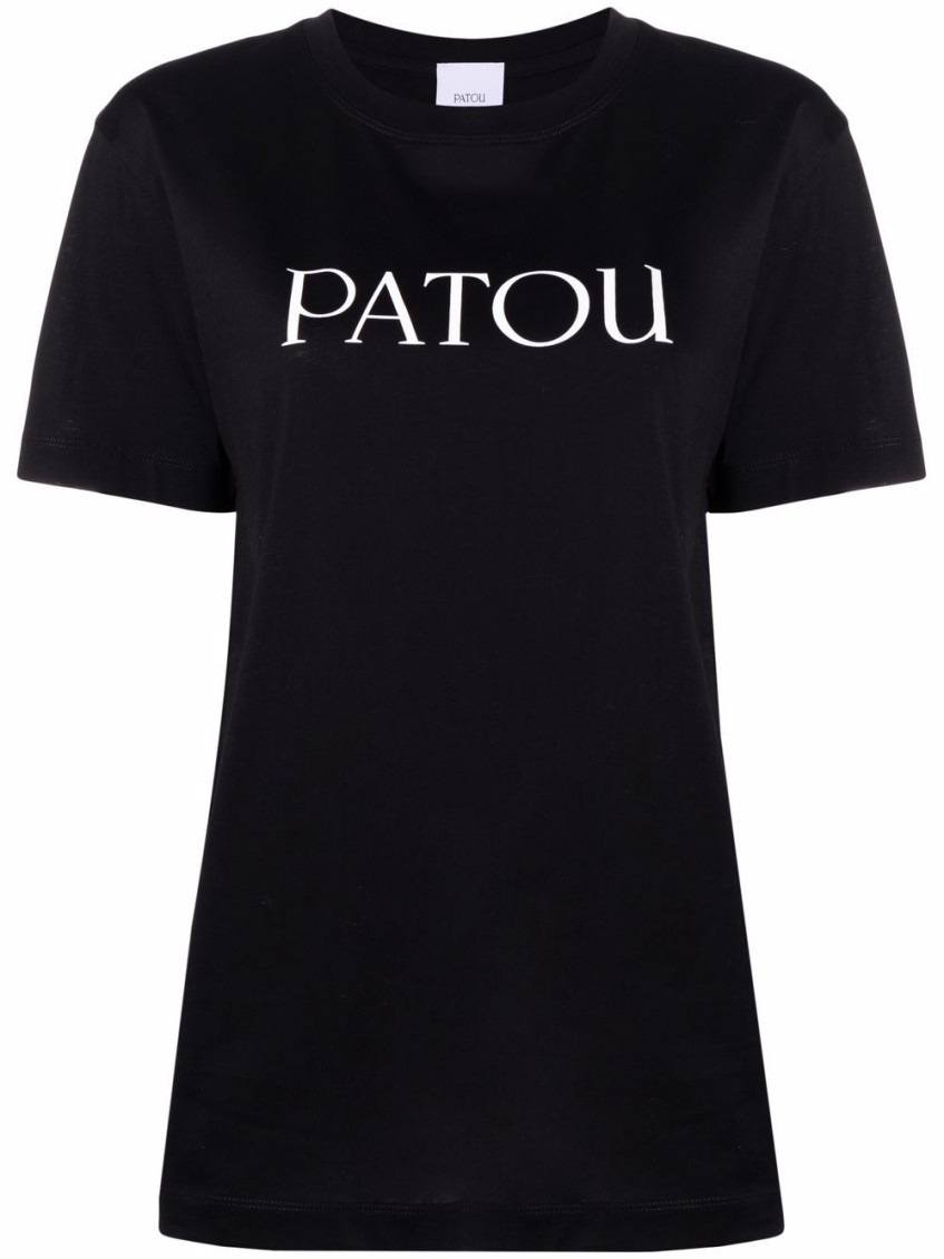 Shop Patou Black Logo-print T-shirt