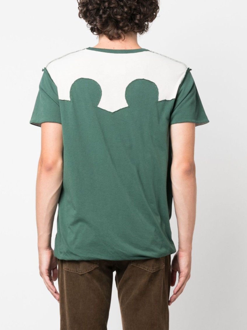 Tシャツ・カットソー MAISON MARGIELA 'Western patchwork' T-shirt Green Maison Margiela Western Patchwork T-Shirt Green | Wanan Luxury