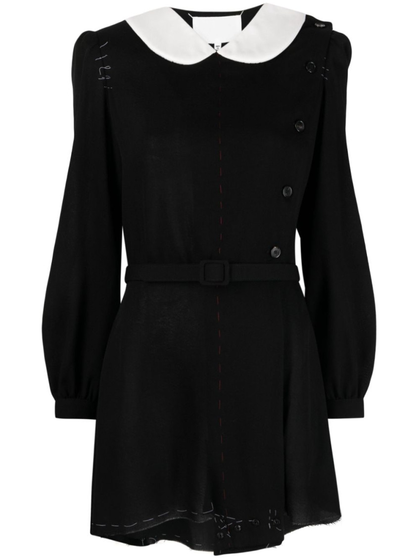 ワンピース MAISON MARGIELA Unfinished stitching dress White/Black Maison Margiela BlackWhite Unfinished stitching dress for