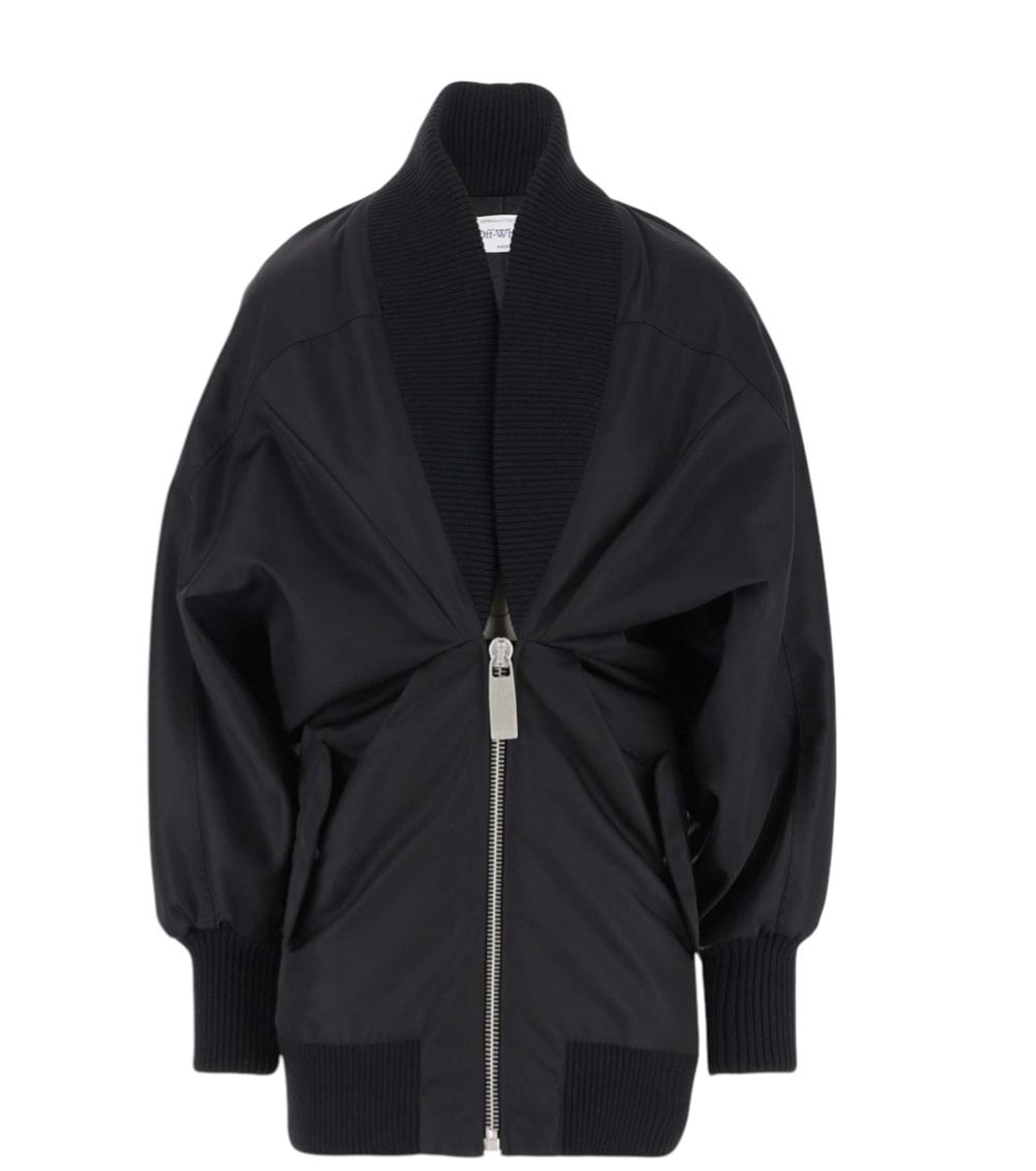 Off-white Off White Puff Dress In Black