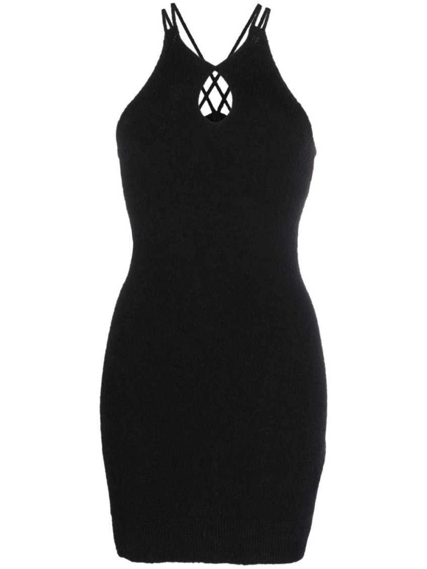 Iro Black Black Halterneck Short Dress In Black