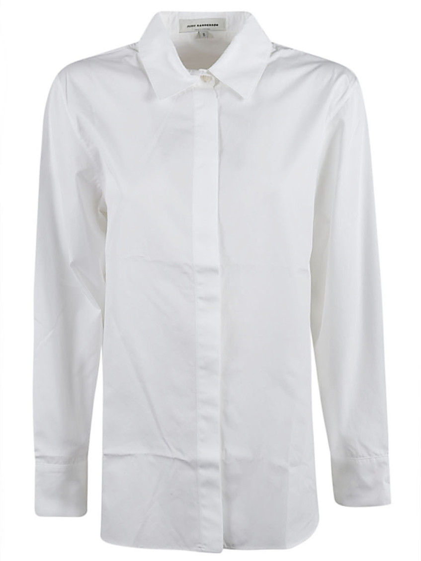 JUDY SANDERSON WHITE WHITE BUTTON DOWN COTTON SHIRT