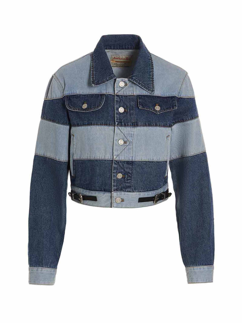 ダウンジャケット・コート ANDERSSON BELL 'Mahina' denim jacket Blue Andersson Bell Blue Mahina denim jacket for Women Online USA
