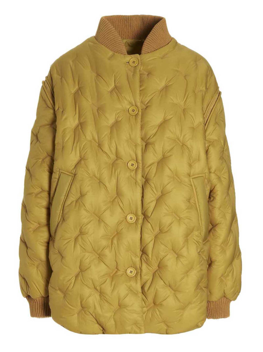 Sherpa Yellow Gang Reversible Bomber Jacket In Yellow