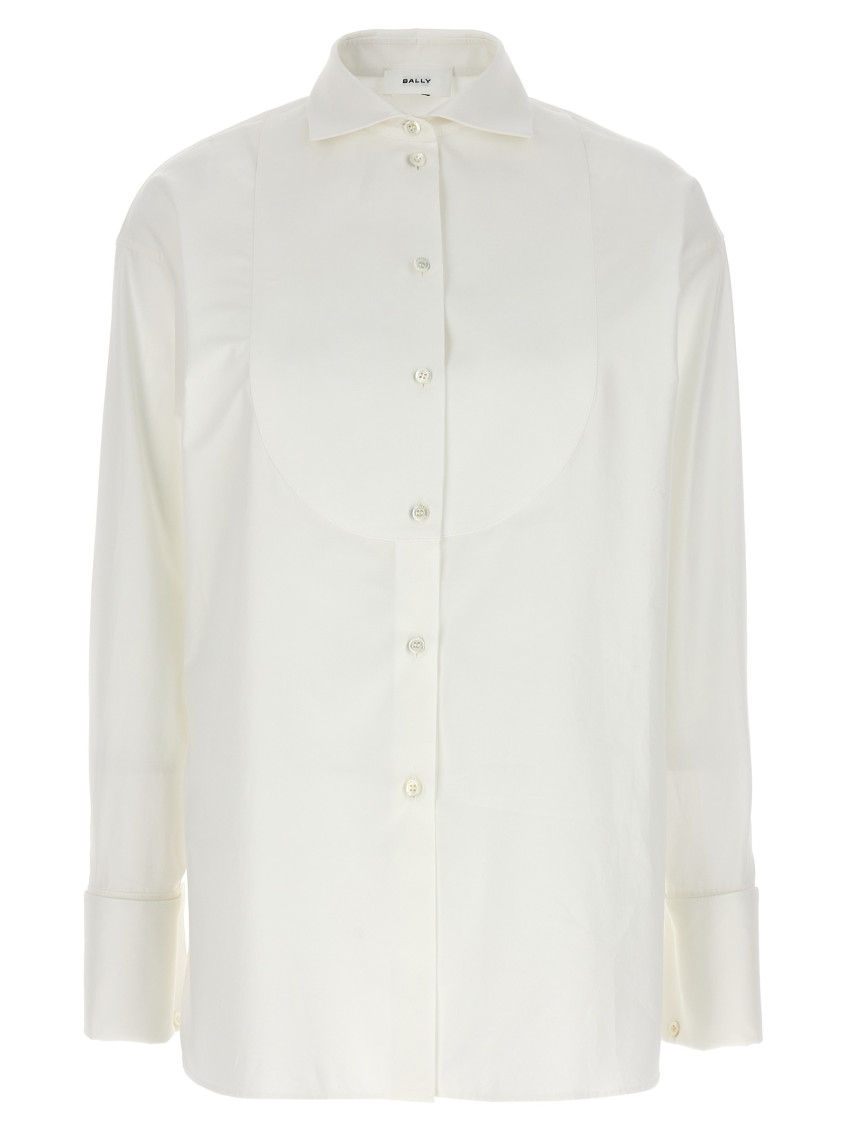 Bally Shirt Collar Long Sleeves In White