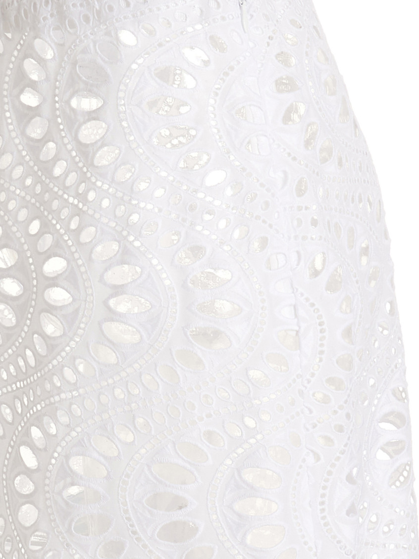 スカート GIAMBATTISTA VALLI Gonna lunga macramE White Macramé midi skirt in white - Giambattista Valli | Mytheresa
