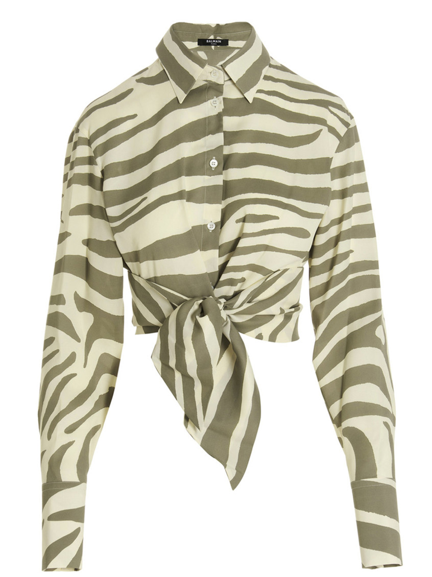 Balmain Multicolor Zebra Print Shirt In Multicolor