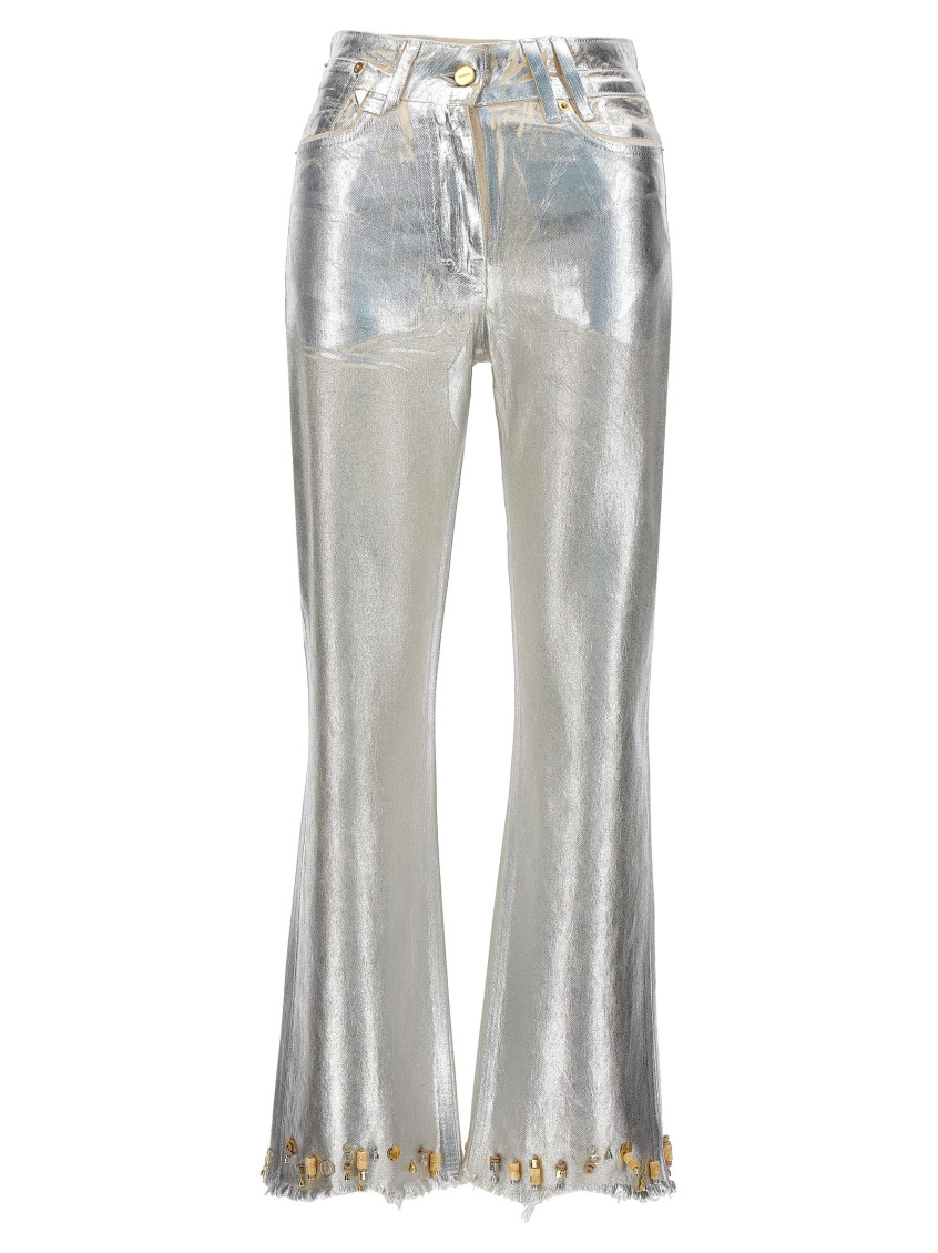 Jacquemus Le De Nîmes Court Articha Jeans In Silver