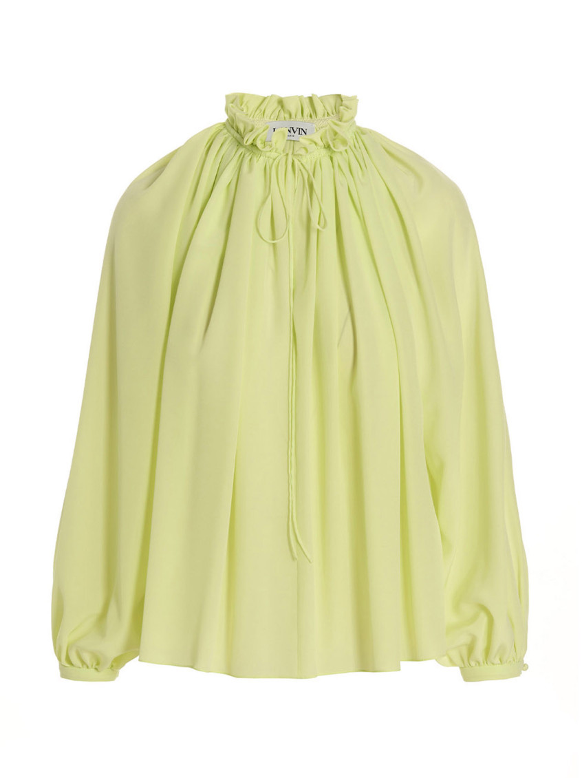 Lanvin Silk Bloshirt Shirt And Blouse Yellow In Light Yellow