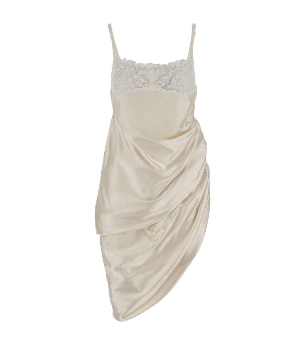Jacquemus La Saudade Mini Dress In White