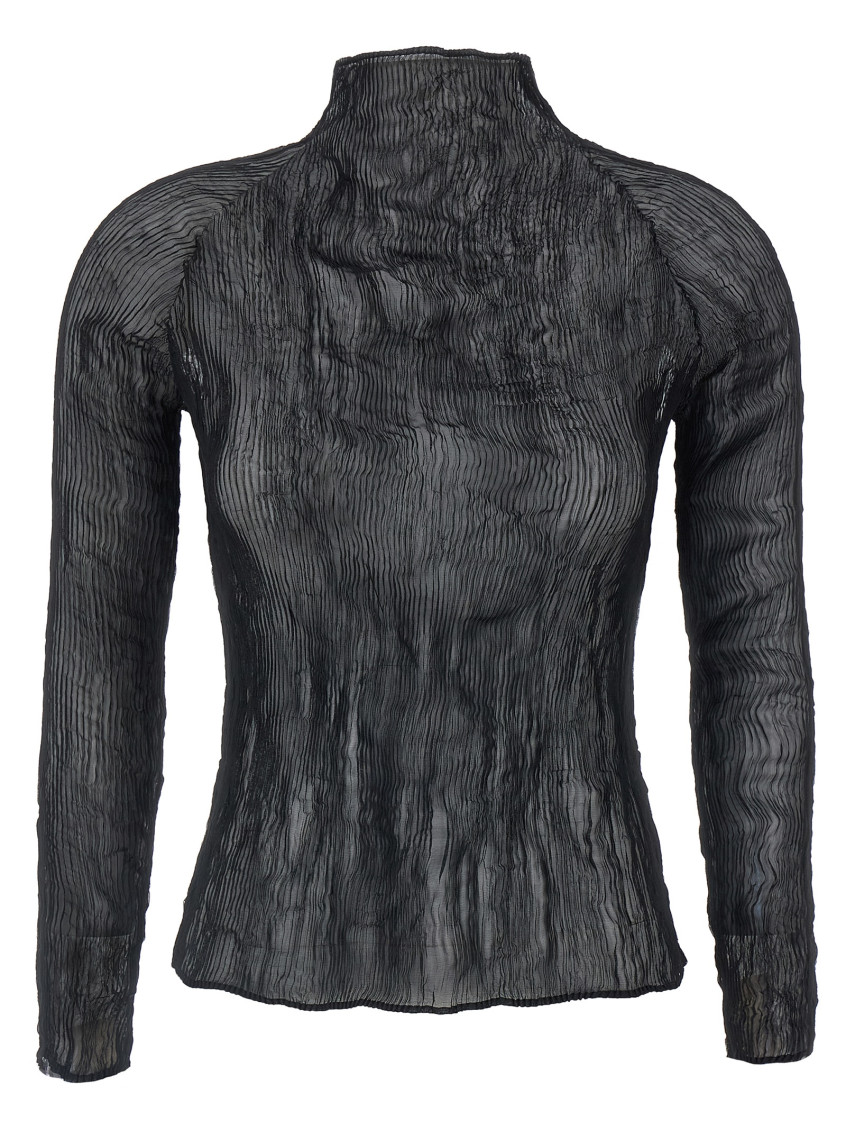 Issey Miyake Chiffon Twist-56 Sweaters And Cardigans Black