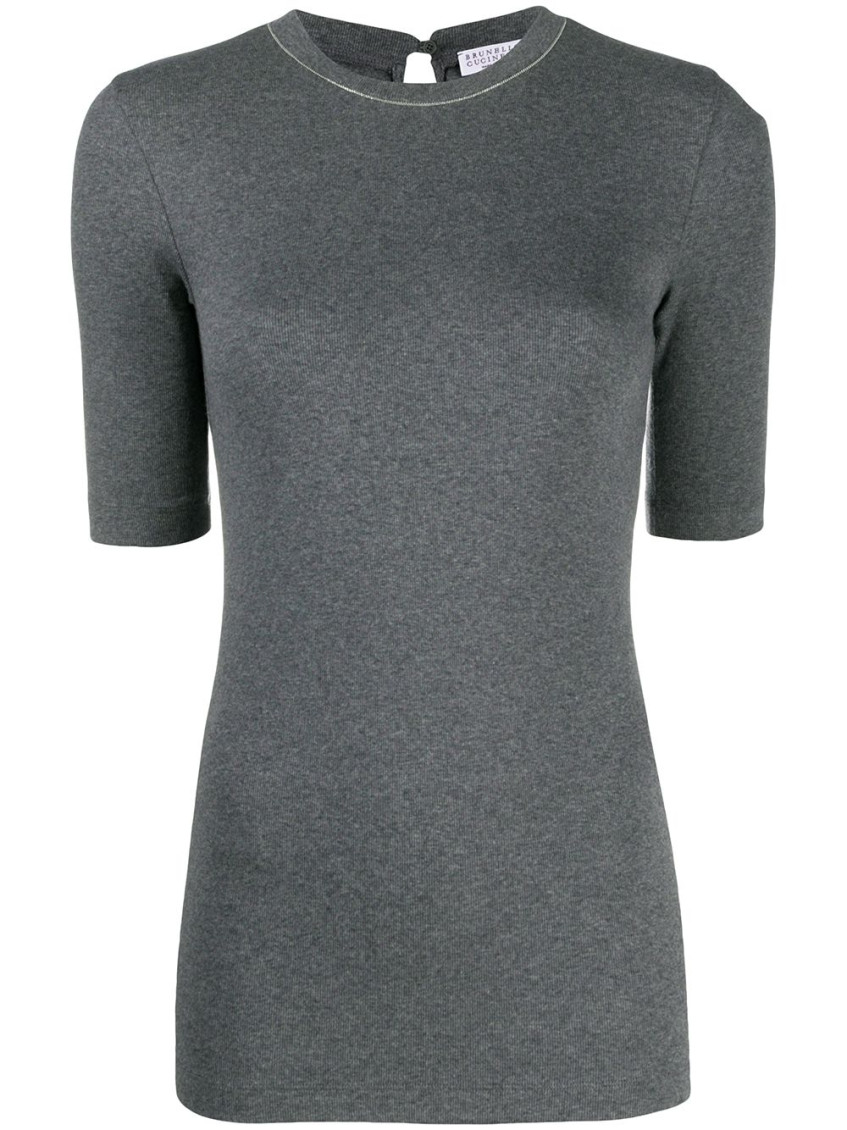 Brunello Cucinelli Grey Cotton T-shirt
