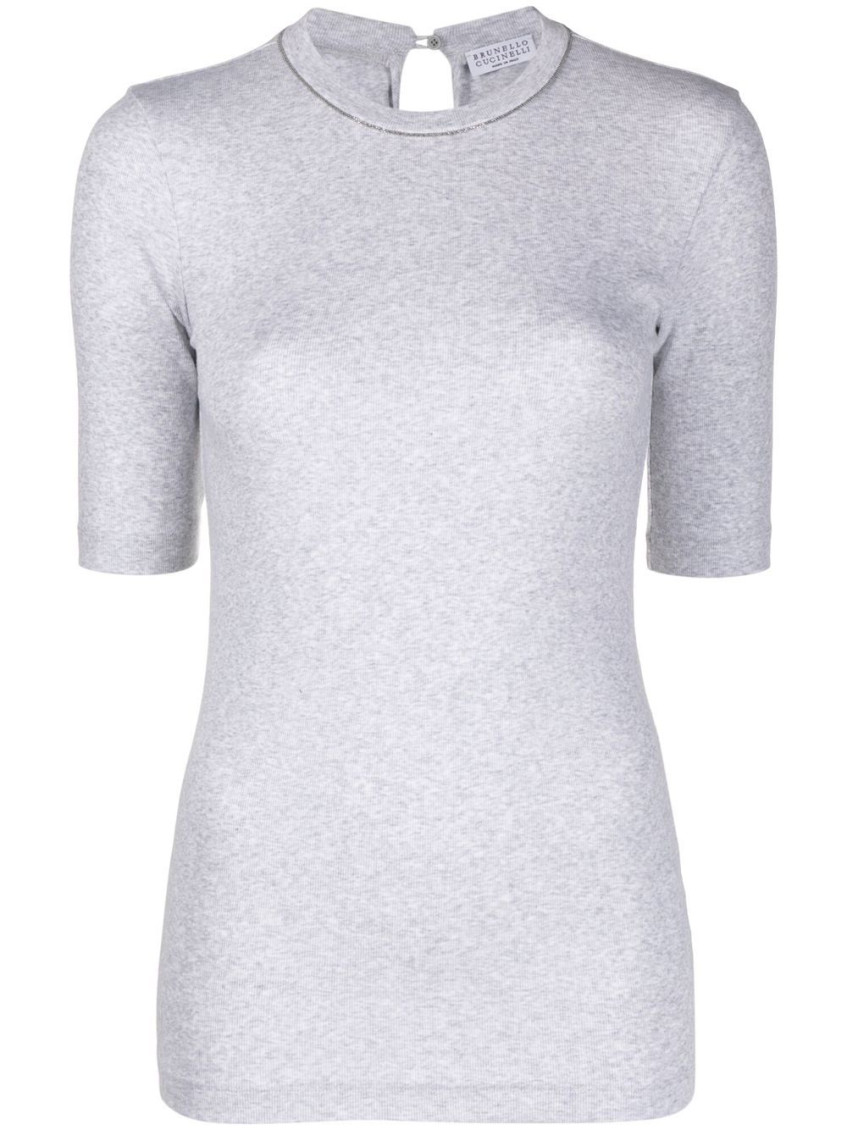 Brunello Cucinelli Grey Cotton T-shirt