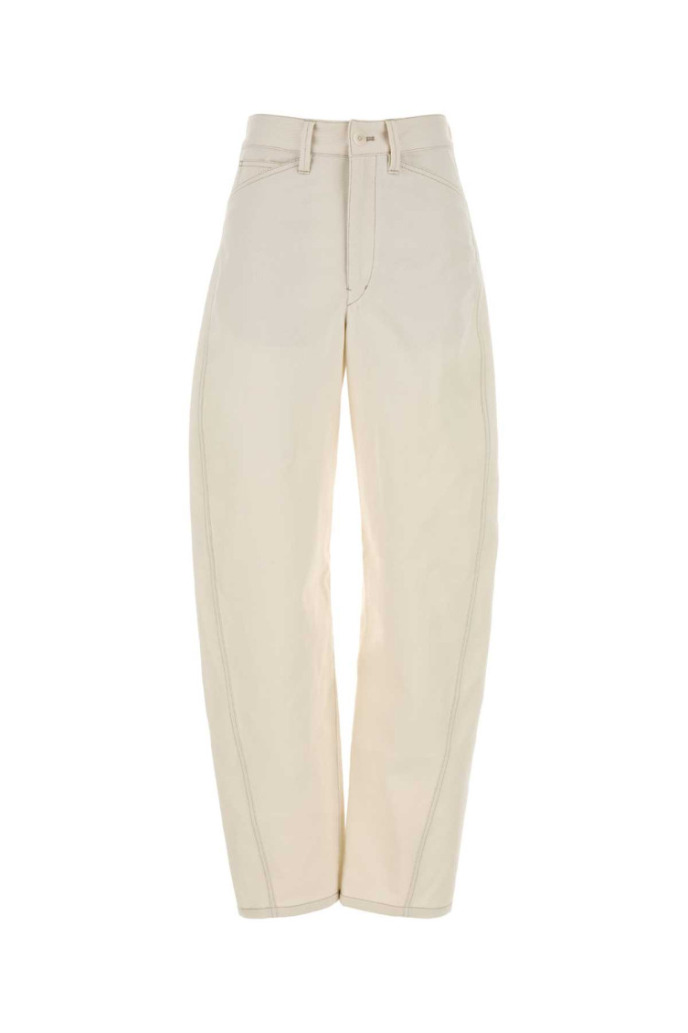 Lemaire Ivory Denim Jeans In Neutral