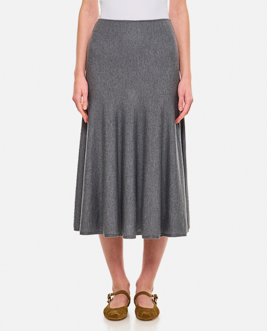 Khaite Grey Mayu Full Midi Skirt