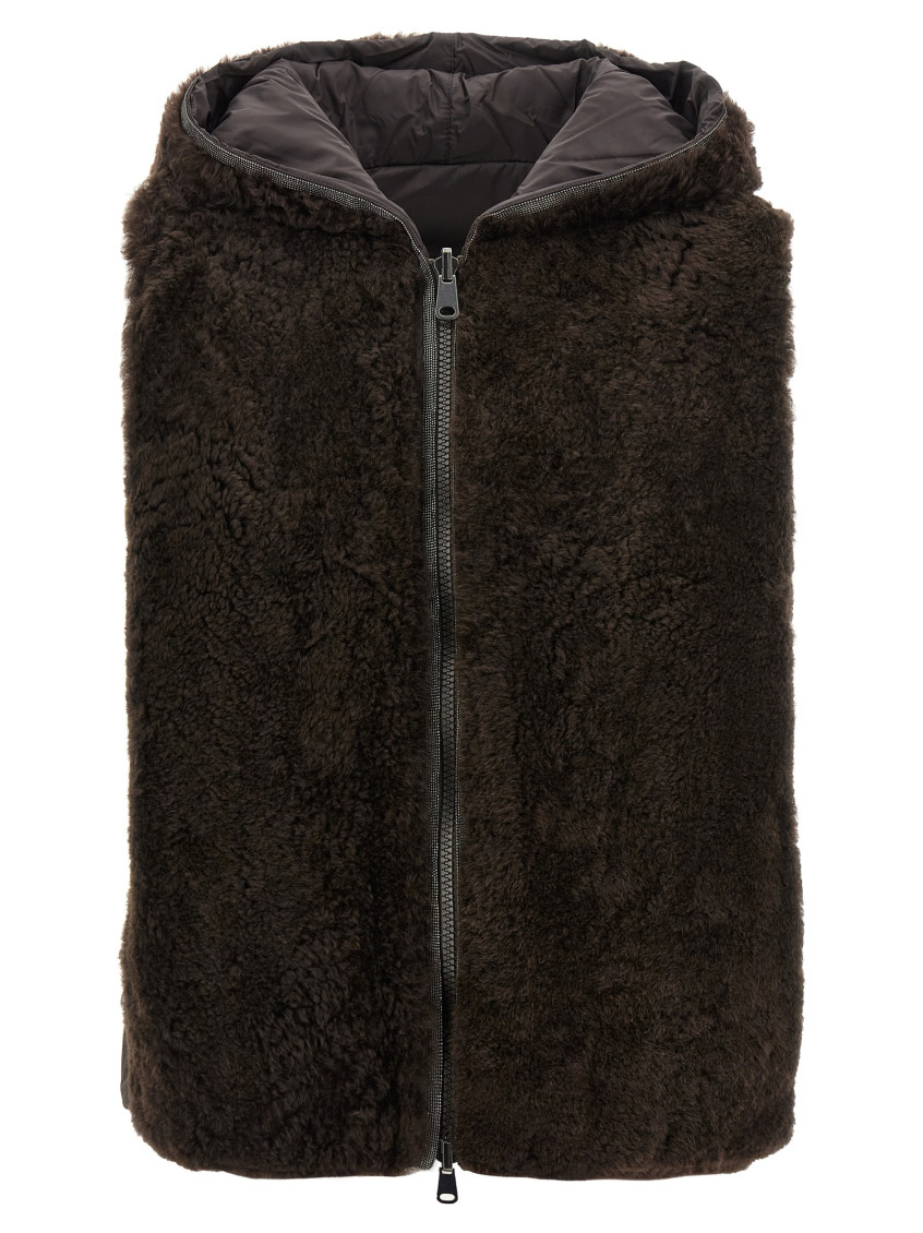 Brunello Cucinelli Brown Monile Reversible Vest