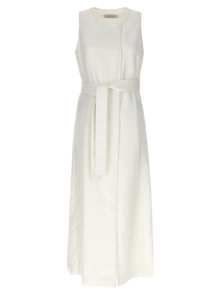 Max Mara White Aureo Maxi Waistcoat