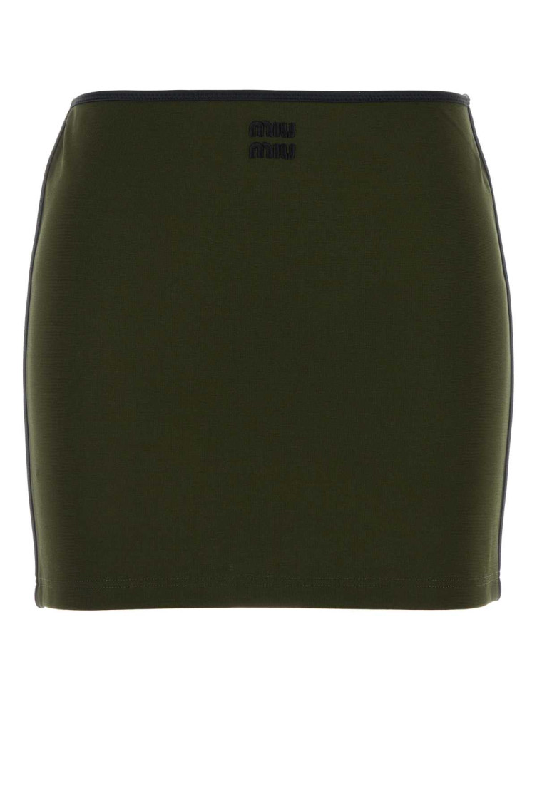 Miu Miu Olive Green Mini Skirt