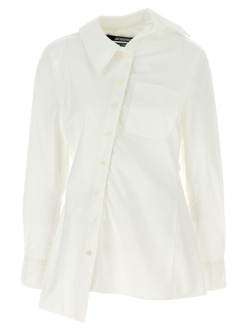 Shop Jacquemus White La Chemise Pablo Shirt