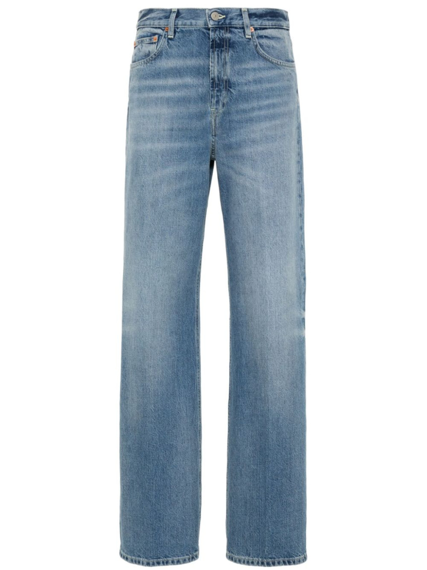 Shop Dondup Blue Whiskering Effect Jeans