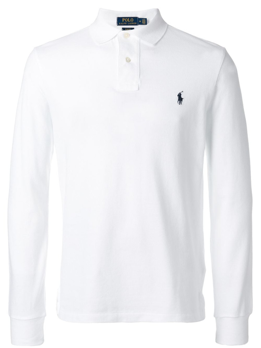 Polo Ralph Lauren White Polo With Classic Collar And Pony Embroidered On The Front In White