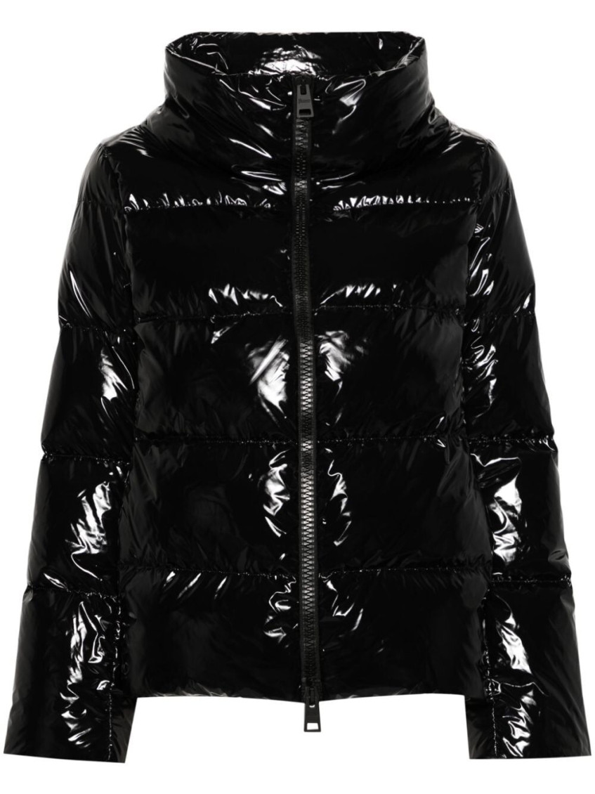 Herno Gloss Puffer Jacket In Black
